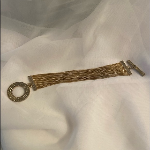 Rhinestone &Gold Bracelet - Picture 7 of 12